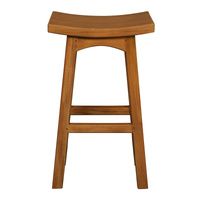 Tokyo Solid Mahogany Timber Barstool (Light Pecan)