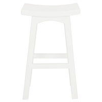 Tokyo Solid Mahogany Timber Barstool (White)