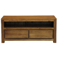 Amsterdam 2 Drawer Entertainment Unit (Light Pecan)