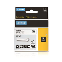 DymoRhino Blk on Wt 19mm Tape 19mm x 5.5m - for use in Dymo Printer