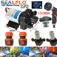 12V SEALFLO Water Pump High Pressure Self-priming rv Camping Boat 70PSI 11.3L/M