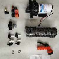 6.6GPM Washdown Pump Kit 12V Wash Pump w/ Hose Nozzle For Caravan RV Marine Boat