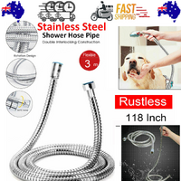 3m Shower Head Hose Stainless Steel Bathroom Flexible Tube Replacement Pipe AU