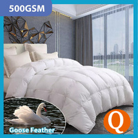 Goose Feather Down Quilt 500 GSM Duvet Doonas Queen:210x210cm