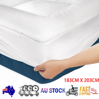 Luxury Mattress Topper Pillowtop Bedding Mat Pad Fitted Cover Underlay KING