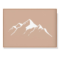 60cmx90cm Boho Mountain Wood Frame Canvas Wall Art