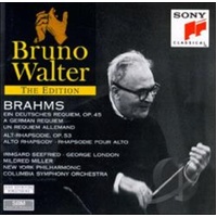 Brahms: German Requiem Op45: A - Walter: Seefried: London: Miller: N Cd Album