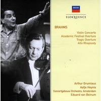 Brahms: Violin Concerto - Grumiaux, Arthur: Aafje Hey Cd Album