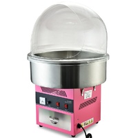 EUROCHEF 1000W Commercial Cotton Candy Machine Fairy Floss Maker with Transparent Shield