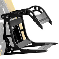 BAUMR-AG Stump Bucket Grapple Fork Accessory for BSR5000 Mini Loader Skid Steer, Quick Connect Hydraulics, for Moving Logs, Scrap