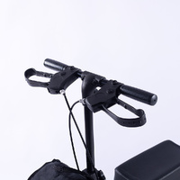 Knee Scooter Walker, 10 inch Tyres Dual Brakes Bag - Broken Leg Ankle Foot Mobility - Crutches Alternative - Titanium colour