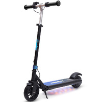 ALPHA Edge Electric Scooter Kids/Teens, 16km/h Max, Adjustable Height, UL Certified, AU Compliant, Dual Brakes, Bluetooth Music, LED, Blue