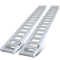 BULLET Pair of 3.8m Aluminium Loading Ramps, 4000kg Total Capacity, Heavy-Duty, 80cm Max Height, Safety Pin, for Car, 4x4, Ride on Mower, ATV, Mini Ex