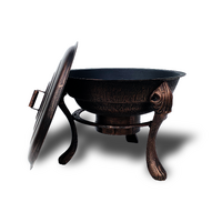 Vesuvius Firepit BBQ with Lid