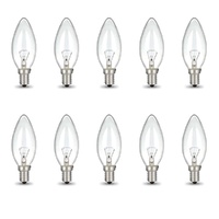Bulk 10x E14 40W 220V Light Bulbs - C35 Candle Globe For Himalayan Salt Lamp