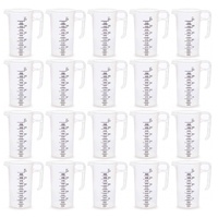 20x 500ml Measuring Jug Strong Clear Plastic Propylene BPA 5 Food Grade Pro-Jug