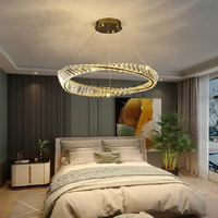 BAMDECOR C3342/1 Modern Crystal Chandeliers Lighting Fixtures Contemporary Wave Chandelier Lighting Fixtures Crystal Pendant Ceiling Lights for Living