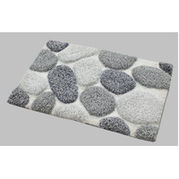 Pebble 3D Design Tufted Soft Pile Bathmat - 50x80