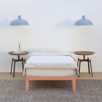 Single Size Warm Wooden Natural Bed Base Frame Äì Single