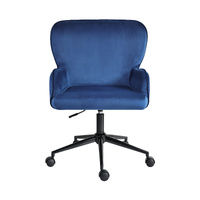 Desk Armchair - Home Office Swivel Chair Adjustable Height Seat PLUME BLUE