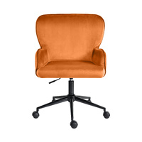 Desk Armchair - Home Office Swivel Chair Adjustable Height Seat PLUME ORANGE