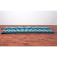 Day bed Roll Out Mattress XL Large Foldout Mat relaxation day bed camping or Yoga Matt Natural Kapok Filled BLUE 120x200