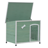 Medium Timber Pet Dog Kennel House Puppy Wooden Timber Cabin With Stripe