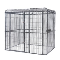 XXXXL Walk-in Bird Cat Dog Cage Pet Parrot Aviary  Perch 219x158x203cm With Green Cover