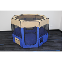 98 cm High Foldable XL Blue Dog Puppy Cat Cage Soft Playpen Rabbit Enclosure