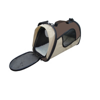 Small Pet Dog Cat Rabbit Guinea Pig Ferret Carrier Travel Bag-Brown