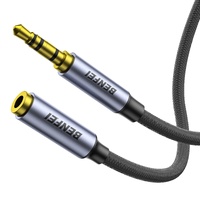 BENFEI 421GY 1M 3.5mm Male to Female AUX Extension Cable, TRRS 4-Pole Stereo Audio Jack Cord for Headphones, Microphone, Smartphones, PC, Laptop, Spea