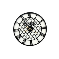 Quatrefoil 80cm Wall Clock -Black