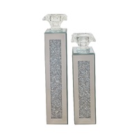 Crystal Crushed Candle Holder - Set of 2