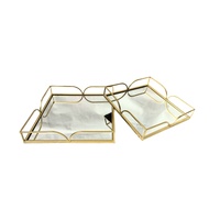 Willow Square Tray - Small - Gold