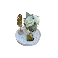 Bloom Flower Tray & Fragrance Diffuser Set - Black
