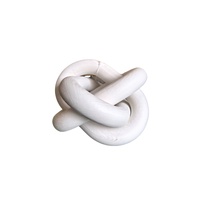 Wooden Knot Link Décor - White