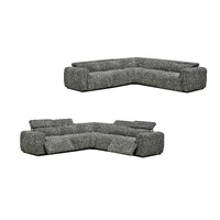 Cleo Boucle Electric Modular Lounge - Light Grey