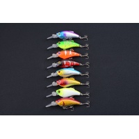 8x 7.5cm Popper Crank Bait Fishing Lure Lures Surface Tackle Saltwater