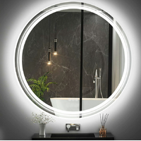 Interior Ave - LED Round Frameless Salon / Bathroom Wall Mirror - 90cm