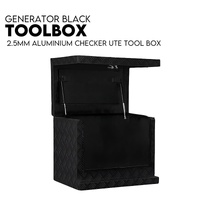 Black Aluminium Generator Toolbox Ute Tool Box Trailer Canopy Tool Box 62x40x50 cm