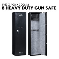 8 Gun Safe Firearm Rifle Storage Lock box Steel Cabinet Heavy Duty Locker CAT A+B