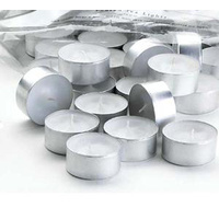 20 Pack Tea Light Candles - White Smokeless Tealights Unscented - 9 Hour Burn Time