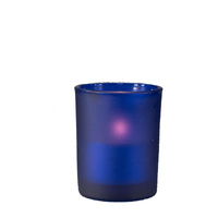 10 Pack Blue Frosted Glass Votive Tealight Candle Holders House Party Centerpiece Xmas Wedding Decor Glass Candlestick Party Decorations Bridal Baby S
