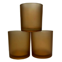 10 Pack Brown Frosted Glass Votive Tealight Candle Holders House Party Centerpiece Xmas Wedding Decor Glass Candlestick Party Decorations Bridal Valen