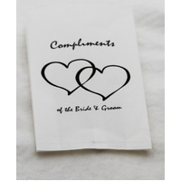 50 Pack Wedding Cake Bags Greaseproof Wax Paper Slice Take Home Favour Heart n Message