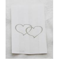 50 Pack Wedding Cake Bags Greaseproof Wax Paper Slice Take Home Favour Large Silver Heart