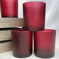 20 Pack Red Frosted Glass Votive Tealight Candle Holders Valentines Day Xmas Wedding Decor Glass Candlestick Party Decorations Bridal Baby Shower Even