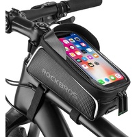 Top Tube Bike Bag With Phone Case Holder Plastic Cover for MTB Mountain Road Commuter Ebike Tourer or Scooter Rockbros
