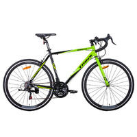 700C Road Bike TEMPO1.0 Shimano 21 Speed Racing Bicycle 53cm Black/Green
