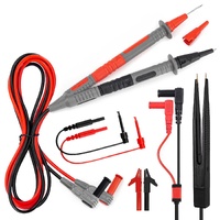 KAIWEETS Soft Silicone Electrician Test Leads Kit CAT III 1000V & CAT IV 600V with Alligator Clips and Needle Probe for Fluke/AstroAI/INNOVA Multimete